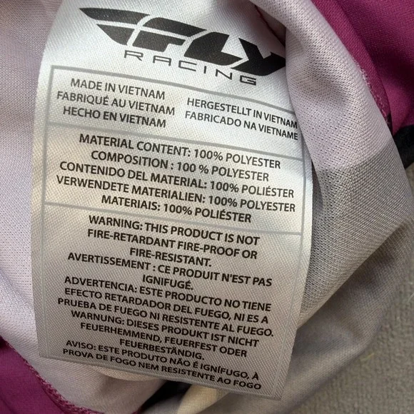 Fly Racing Motocross Jersey Womens Small Pink Black MX Dirt Bike Top - Picture 5 of 9